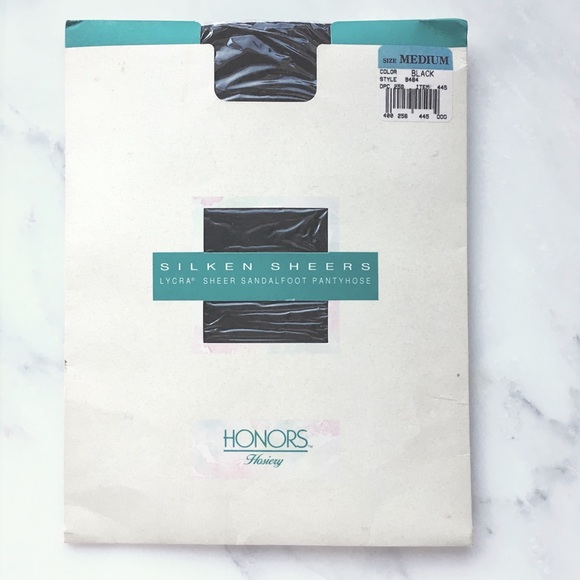 NWT black silken sheets sandalfoot pantyhose - Picture 1 of 2